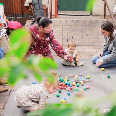 Audra and mommy with a toddler